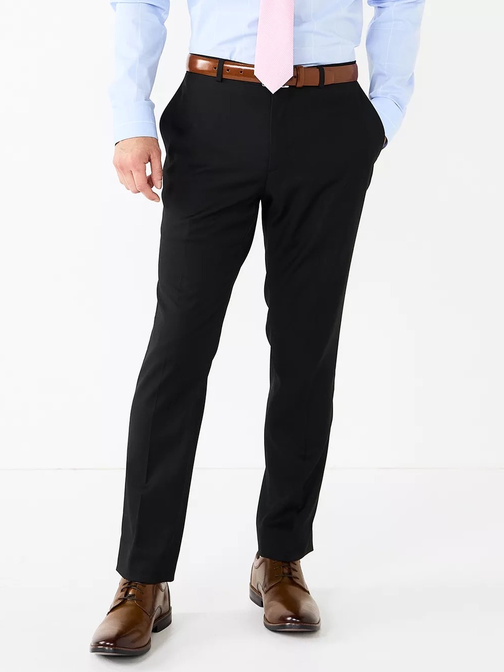 Men's Black Dress Pants - Slim Fit